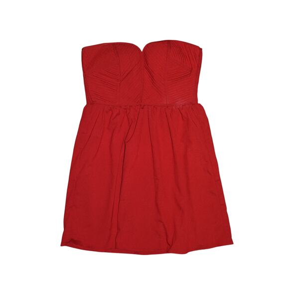 MM COUTURE BY MISS ME NEW $100 Red Strapless‎ Fit & Flare Dress Large - Picture 1 of 6